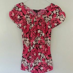 3/$6 The Limited pink floral blouse sz S